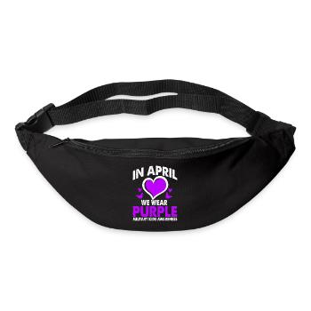 En avril, nous portons du violet - Sac banane - noir - Devant