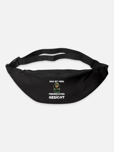 Das ist mein freundliches Gesicht Ente - Gürteltasche - Schwarz