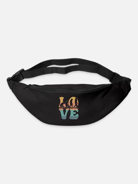 Charles Darwin Evolutionstheorie LIEBE - Gürteltasche - Schwarz