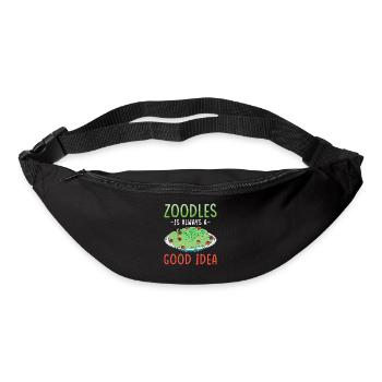 Zoodles Zucchini Pasta Saying - Bum bag - black - Front