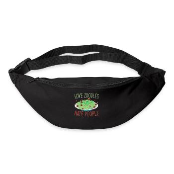 Zoodles Zucchini Pasta Saying - Bum bag - black - Front