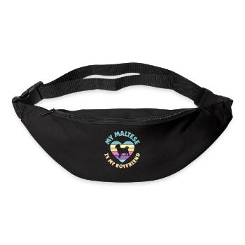 Cadeaux de propriétaire maltais - Sac banane - noir - Devant