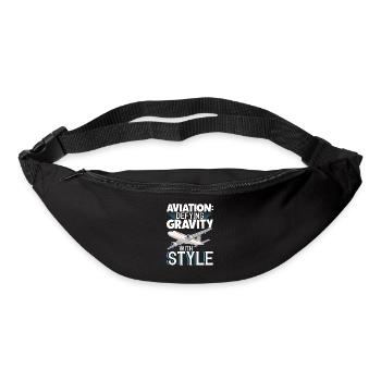 Pilot Aviation Airplane Airline Future Pilots - Bum bag - black - Front