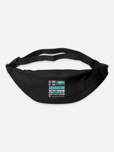 Aquarium Fisch Geschenk - Gürteltasche - Schwarz