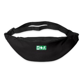 Emergency exit road bike cyclist - Bum bag - black - Front