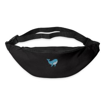 Le rorqual bleu vit dans l’océan aquatique - Sac banane - noir - Devant