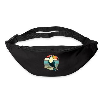 Toucan Wildlife Animal Bird Retro Vintage Toucan - Bum bag - black - Front
