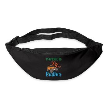 grand frère, Promu grand frère Cadeau - Sac banane - noir - Devant