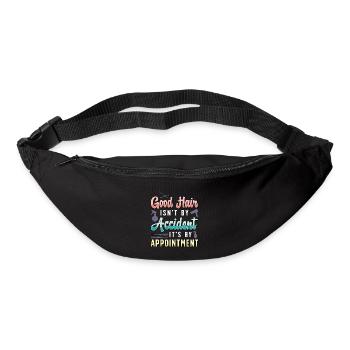 Coiffeur Les bons cheveux ne sont pas par hasard la coiffure - Sac banane - noir - Devant