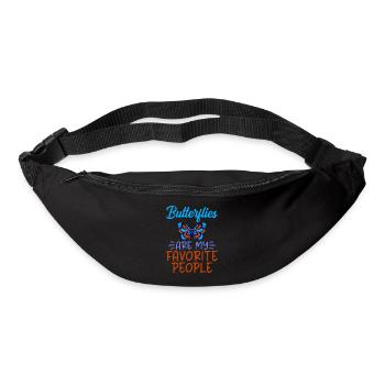 Cadeaux d’amoureux des papillons - Sac banane - noir - Devant