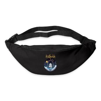 Niedlicher Geist schaukelt zu Halloween am Himmel - Gürteltasche - Schwarz - Vorne