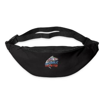 Fishing, Trout, Salmon, Fisherman, Angler, Perch - Bum bag - black - Front