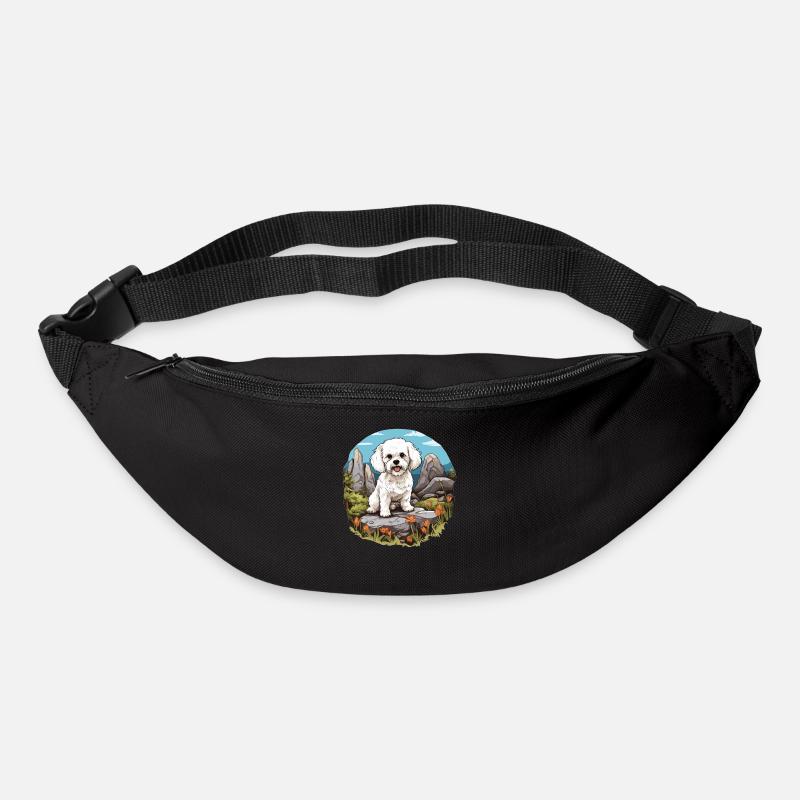 Hund Bichon Friesé - Gürteltasche - Schwarz