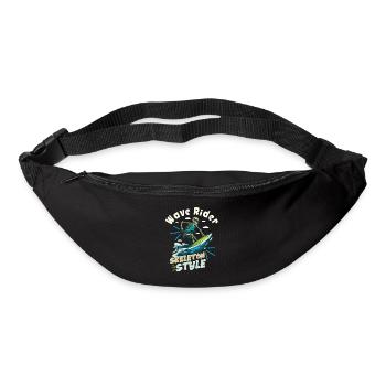 Lustiger Surfer, Der Skelett-strand-stoke-brandung - Gürteltasche - Schwarz - Vorne