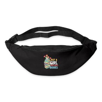Juste une fille qui aime les livres - Lire des livres - Sac banane - noir - Devant