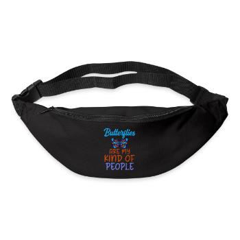 Cadeaux d’amant de papillons - Sac banane - noir - Devant