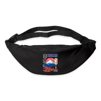Japanese Mount Fujiyama, Mount Fuji, Retro Japan - Bum bag - black - Front