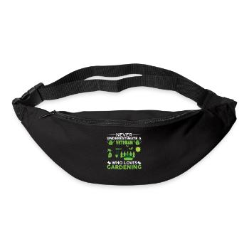 Never underestimate a veteran garden - Bum bag - black - Front