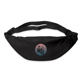 Vélo à décor floral - Sac banane - noir - Devant