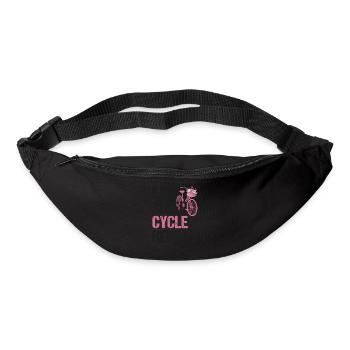 Eat Sleep Cycle Repeat - Fahrradleben Blumen - Gürteltasche - Schwarz - Vorne