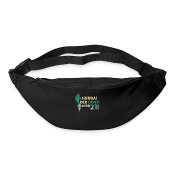 Hurra der Lauch wird 21 - Gürteltasche - Schwarz - Vorne