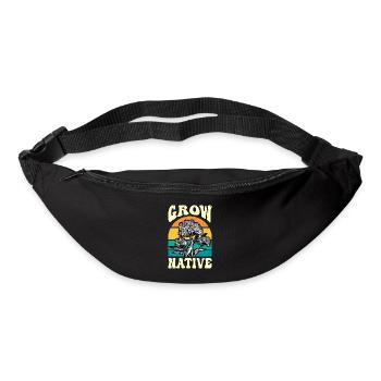 Asclépiade Grow Native Retro Monarchs Entomologistes - Sac banane - noir - Devant