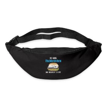Fischbrötchen & 3 Leute - Soziale Diät Geschenk - Gürteltasche - Schwarz - Vorne