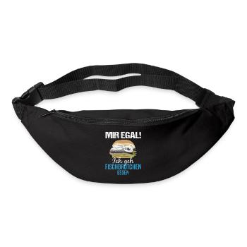 Mir Egal! Fischbrötchen als Lösung Geschenk - Gürteltasche - Schwarz - Vorne