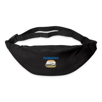 Fischbrötchen & 3 Leute - Soziale Diät Geschenk - Gürteltasche - Schwarz - Vorne