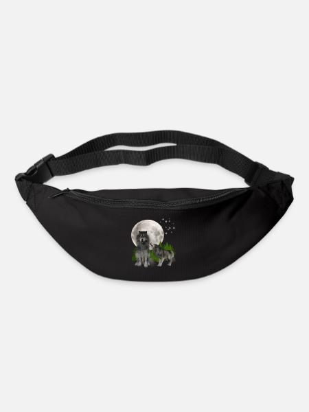 Loup cadeaux - Loup Tshirt - Sac banane - noir