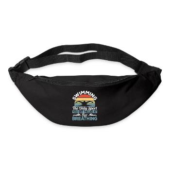 Natation Le seul sport dans lequel vous pouvez - Sac banane - noir - Devant