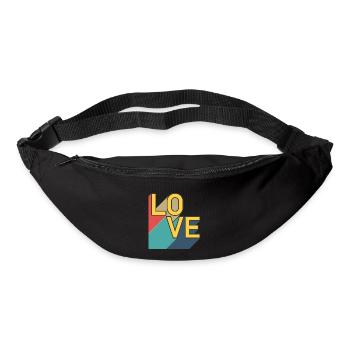 AMOUR - Rétro - Sac banane - noir - Devant