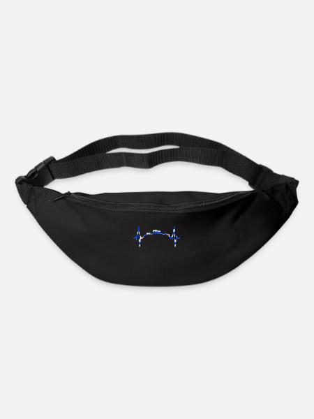 Athènes Skyline Heartbeat Grèce Acropole - Sac banane - noir