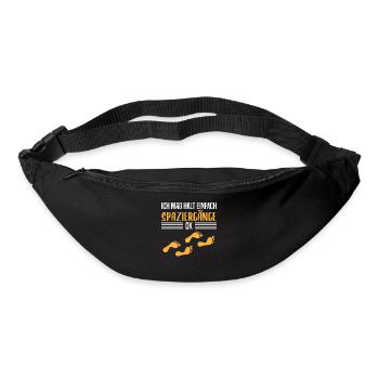 Spaziergang Liebhaber Fußstapfen Humor Geschenk - Gürteltasche - Schwarz - Vorne
