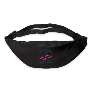 Spaziergang-Liebhaber Mädchenherz Geschenk - Gürteltasche - Schwarz - Vorne