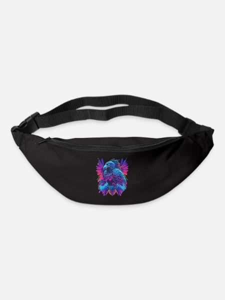 Neon Adler Synthwave Adler - Gürteltasche - Schwarz