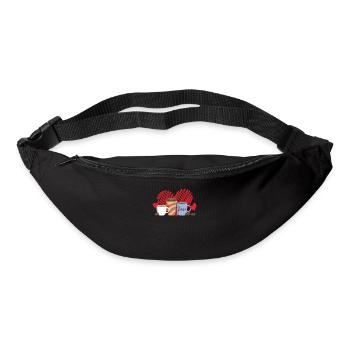 Valentine Kaffeetrinken Liebhaber Herz Liebe - Gürteltasche - Schwarz - Vorne