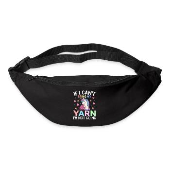 Crochet yarn lover - Bum bag - black - Front