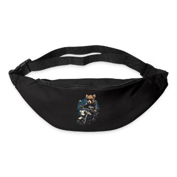 Rat cool sur une moto - Sac banane - noir - Devant