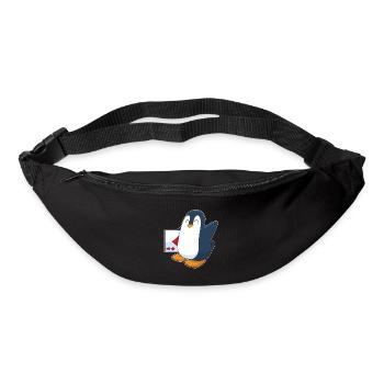 Pinguin Poker Pokerkarten Kartenspiel - Gürteltasche - Schwarz - Vorne