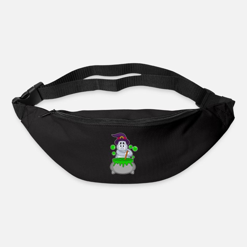 Nilpferd Halloween Hexe Zaubertrank - Gürteltasche - Schwarz