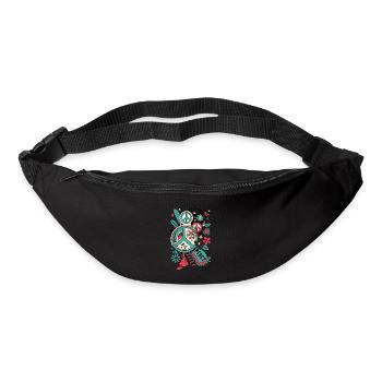 Love Peace 60s 70s Hippie Costume - Bum bag - black - Front