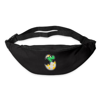 Dinosaur Egg Dino Baby Motif - Bum bag - black - Front