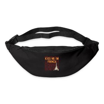 Kiss Me Im French Funny Couples Humor Lovers - Gürteltasche - Schwarz - Vorne