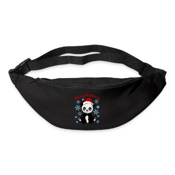 Süßes Pandakind Merry Christmas Festlich - Gürteltasche - Schwarz - Vorne