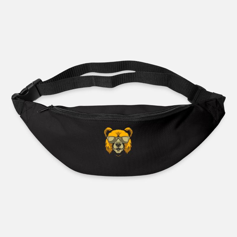 Ours Ours brun - Sac banane - noir