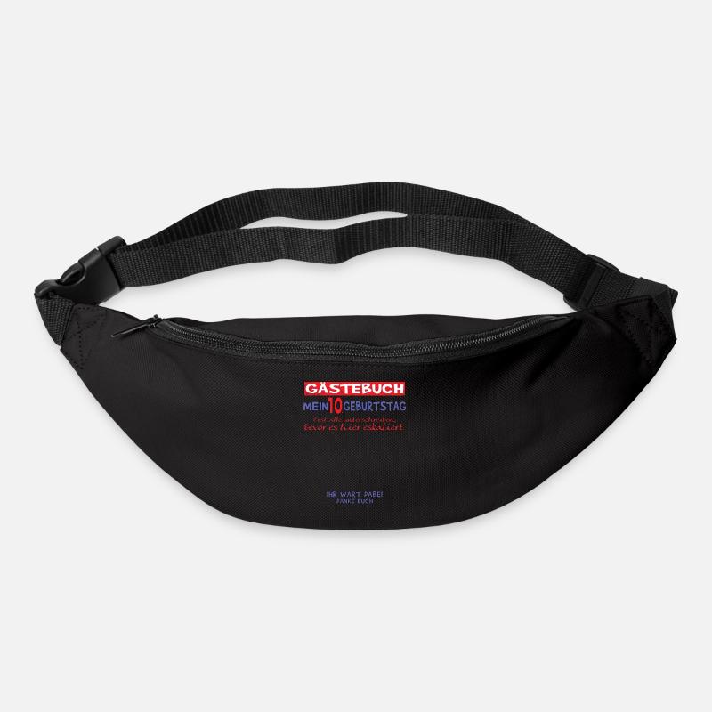 10. Geburtstag Junge & Mädchen Gästebuch - Gürteltasche - Schwarz