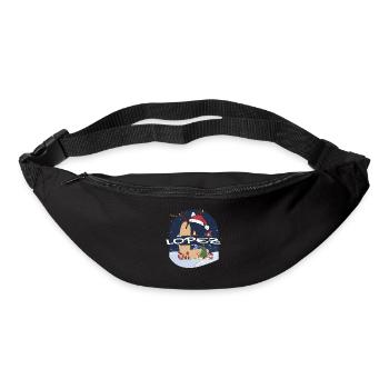 Toller Lopez-Name mit Weihnachtsmütze im Weihnachtsthema - Gürteltasche - Schwarz - Vorne