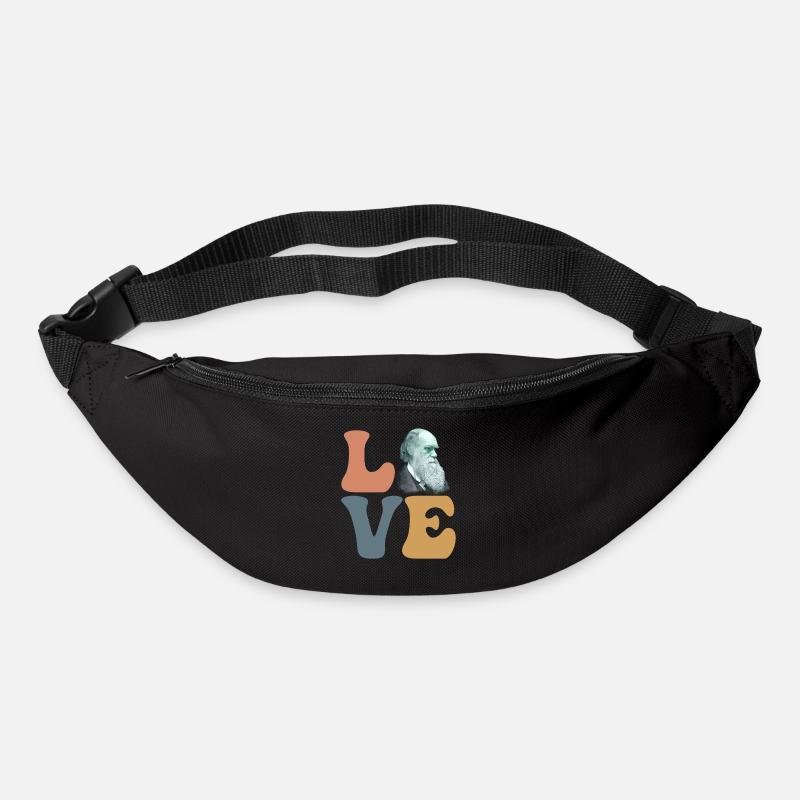 Charles Darwin Evolutionstheorie Atheist - Gürteltasche - Schwarz