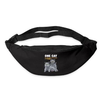 Lustige Katze, Britisch Kurzhaar, Katzen Spruch - Gürteltasche - Schwarz - Vorne